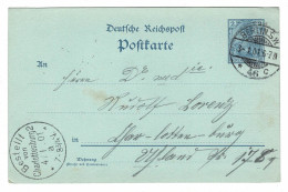 EP E.P. Entier Postale Ganzsache Deutschland Berlin SW Charlottenburg 1901 Postwaardestuk Deutsche Reichspost - Cartoline