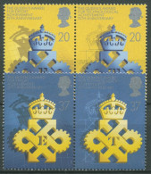 Großbritannien 1990 25 J. Auszeichnungen Durch Die Königin 1266/69 ZD Postfrisch - Nuovi