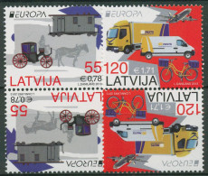 Lettland 2013 Europa CEPT Postfahrzeuge Kehrdruckpaar 861/62 KD Postfrisch - Letland