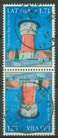 Lettland 2020 Bauwerke Wasserturm Kehrdruckpaar 1104 KD Gestempelt - Latvia