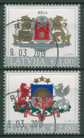 Lettland 2015 Freimarken Wappen 935/36 II Gestempelt - Letonia