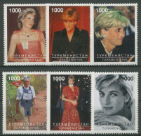 Turkmenistan 1998 Vignetten Prinzessin Diana, Nicht Frankaturgültig, Postfrisch - Turkmenistan