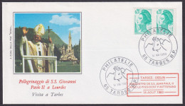 Vatican France 1983, Pope Paul John II Visit Tarbes, Special Cover - Other & Unclassified