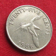 Bermuda 25 Cents 1986 KM# 47 Lt 464 Bermudes Bermudas - Bermuda