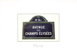 75-PARIS PLAQUE DE L AVENUE DES CHAMPS ELYSEES-N°3832-B/0015 - Autres & Non Classés