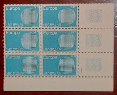 France 1970  Bloc De 6 Timbres  N** YT N° 1638 EUROPA - Nuovi