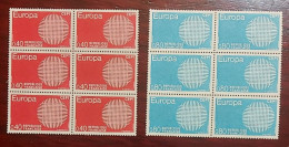 France 1970  Bloc De 6 Timbres  N** YT N° 1637 Et 1638 EUROPA - Ungebraucht