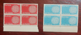 France 1970  Bloc De 4 Timbres  N** YT N° 1637 Et 1638 EUROPA - Ongebruikt