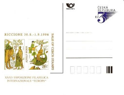 CDV A 18 Czech Republic Riccione Esposicione Filatelica Internazionale1996 Marco Polo Elephant Whale - Postkaarten