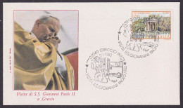 Vatican Italy 1983, Pope Paul John II Visit Greccio, Special Cover - Other & Unclassified