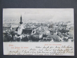 AK BADEN Bei Wien Adelskorrespondenz  Jäger Von Waldern 1900   /// D*59593 - Baden Bei Wien