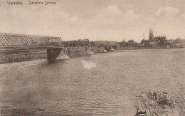 AK Warschau - Zerstörte Brücke - Feldpost Festungslazarett II Warschau - 1916 (69317) - Pologne