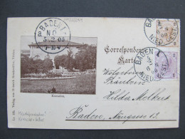 AK BAD VÖSLAU B. Baden 1900 SELTEN Heller + Kreuzer Doppelseitig !!   /// D*59595 - Baden Bei Wien