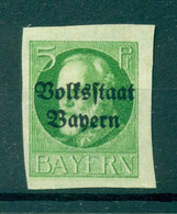 Allemagne - Bavière 1919 - Y & T N. 117 (B) - Série Courante (Michel N. 117 II B) - Mint