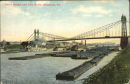 11328331 Pittsburg Pennsylvania Point Bridge Coal Boats United States - Other & Unclassified