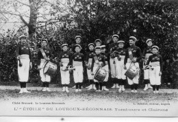 Le Louroux-Béconnais Animée "l'Etoile" Tambours Et Clairons Musiciens Carte RARE - Otros & Sin Clasificación