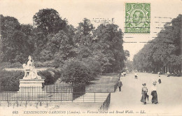 England - London - KENSINGTON GARDENS Victoria Statue And Broad Walk, Publisher Levy LL. 665 - Sonstige & Ohne Zuordnung