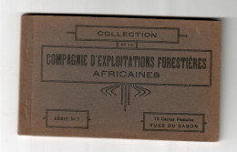 Gabon - Compagnie D'Exploitations Forestières (C.E.F.A.) - Série N°7 - Carnet De 12 Cartes Postales - Ed. C.E.F.A. - Gabón