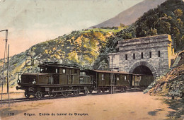 BRIGUE Brig (VS) Entrée Du Tunnel Du Simplon - Locomotive électrIque - Ed. C.P.N. 158 - Brigue-Glis 