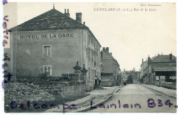 - GENELARD ( Saône Et Loire ), Rue De La Gare, Hôtel, épaisse, écrite, TBE, Scans. - Other & Unclassified