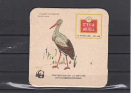 BEERMAT WWF With  WHITE STORK. - Other & Unclassified