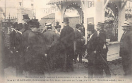 ALGER - Expositon Automobile Et Agricole (Mars-Avril 1913) - MM. Lutaud, Gouverneur Général, Devant Le Pavillon De La Dé - Algiers