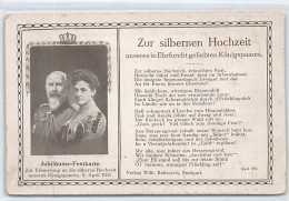 Stuttgart (BW) Jubiläums-Festpostkarte Silbernen Hochzeit Des Kaiserpaares Am 27. Februar 1881 Verlag Wilh. Baltrusch - Stuttgart