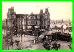 ESPAÑA BARCELONA   ( CATALUÑA)  POSTAL DE LOCOMOTORA MZA DEL DEL AÑO 1920 PUERTA DE LA PAZ - Barcelona