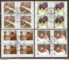 1986 PRO PATRIA Blocs De 4 Obl. 1er Jour SBK 15,- - Used Stamps