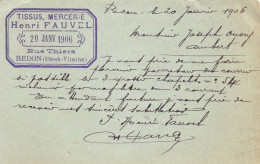 38-REDON-MERCERIE HENRI FAUVEL-N°583-C/0043 - Other & Unclassified