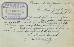 38-REDON-MERCERIE HENRI FAUVEL-N°583-C/0043 - Sonstige & Ohne Zuordnung