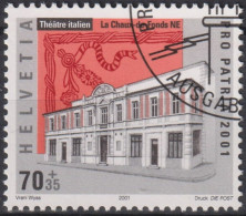 2001 Schweiz Pro Patria, Théâtre Italien La Chaux De Fonds ⵙ Zum:CH B272, Mi:CH 1753, Yt:CH 1678, - Used Stamps