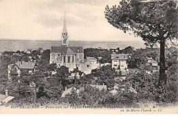 ARCACHON - Panorama Sur L'Eglise Sainte Marie - Très Bon état - Arcachon