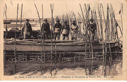 BASSIN D'ARCACHON - Parqueurs Et Parqueuses Au Grand Banc - état - Arcachon