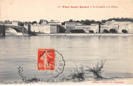 PONT SAINT ESPRIT - La Citadelle Et Le Rhône - Très Bon état - Pont-Saint-Esprit