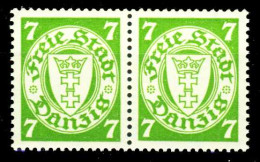 DANZIG 1933 Nr 236a Postfrisch WAAGR PAAR X399236 - Mint