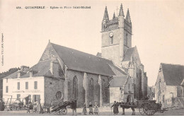 QUIMPERLE - Eglise Et Place Saint Michel - Très Bon état - Quimperlé