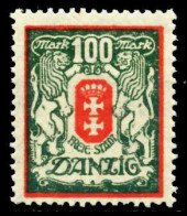 DANZIG 1923 Nr 128Y Postfrisch X4CF9BE - Ungebraucht