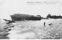 SAINT MALO - Naufrage Du " Hilda " - 19 Novembre 1905 - L'Epave à Marée Basse - Très Bon état - Saint Malo