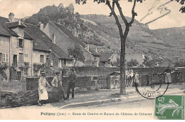 POLIGNY - Route De Genève Et Ruines Du Châteeau De Grimont - Très Bon état - Poligny