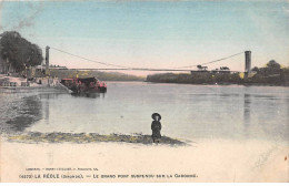 LA REOLE - Le Grand Pont Suspendu Sur La Garonne - Très Bon état - La Réole