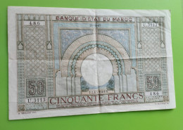 MAROC MOROCCO MARRUECOS MAROKKO BANQUE D'ETAT 50 FRANC 1947  XF - Marokko