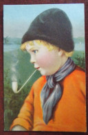 Cpa Enfant Type Hollandais - Pipe - Abbildungen