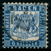 BADEN AUSGABEN VON 1862 - 1866 Nr 19b Gestempelt X6BBF66 - Used