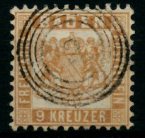 BADEN AUSGABEN VON 1862 - 1866 Nr 20b Zentrisch Gestempelt X6BBF9A - Afgestempeld