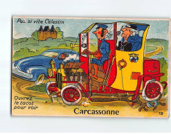 CARCASSONNE : Carte Souvenir, Système Dépliant - Très Bon état - Carcassonne