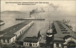 11322694 San_Francisco_California San Francisco Bay Marine Docks And Goat Island - Andere & Zonder Classificatie