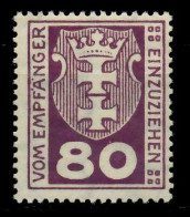 DANZIG PORTOMARKEN Nr 6b Postfrisch X7DAB2A - Neufs