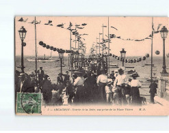 ARCACHON : Entrée De La Jetée, Vue Prise De La Place Thiers - Très Bon état - Arcachon