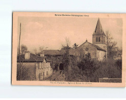 SAINT CHRITSTIE D'ARMAGNAC : Vue Du Presbytère, Eglise Et Ruines Du Château - Très Bon état - Other & Unclassified